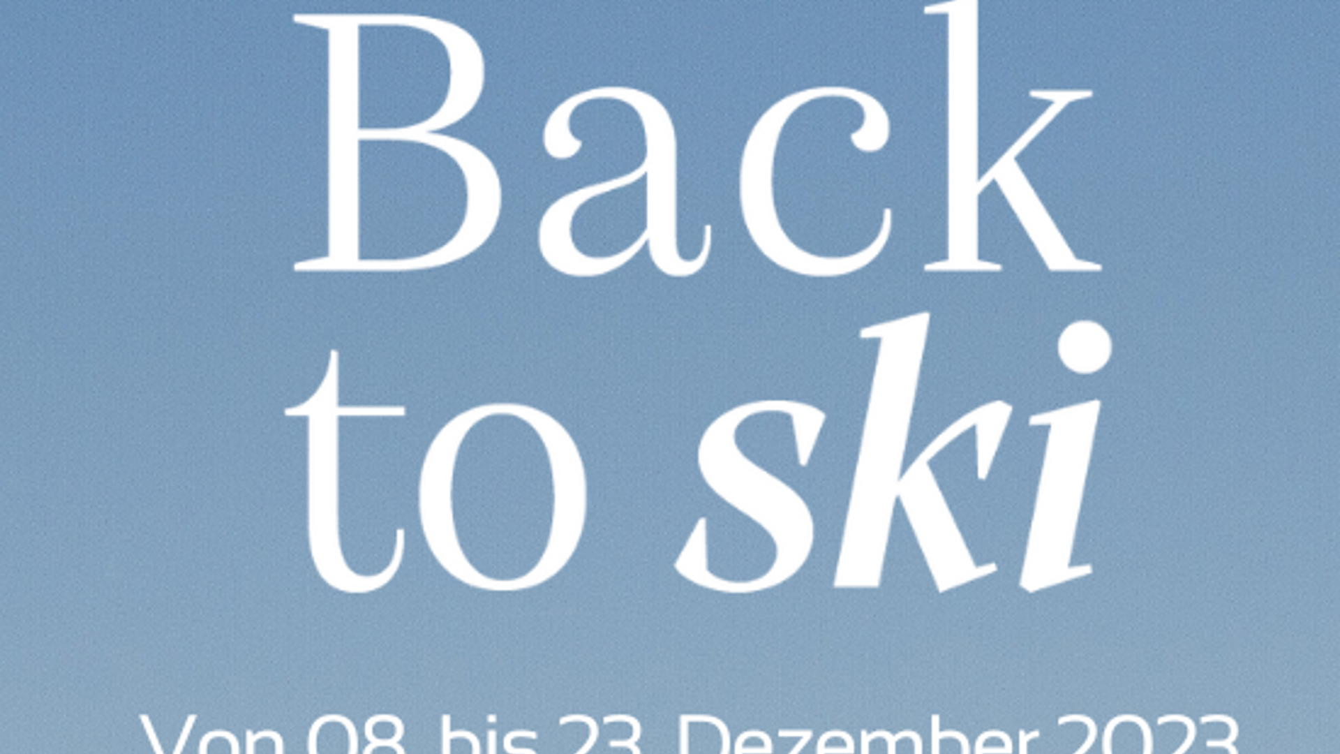 Back to Ski (1/4)