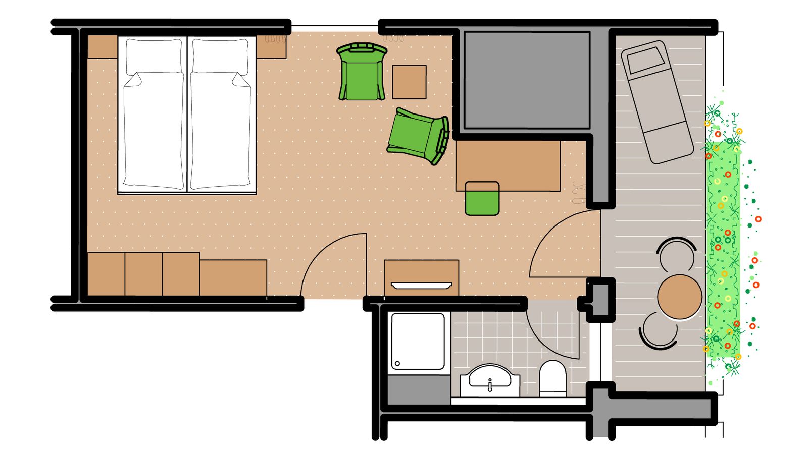 Double room category A image 4 - Hotel Grüner Wald ****s