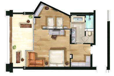 Residence Nido di famiglia deluxe | Aquagarden floor plan