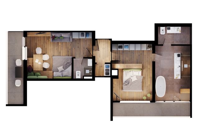Family Suite "Swiss pine" Panorama 85m² image 9 - Mia Alpina