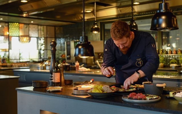 Finnische Panorama-Teichsauna