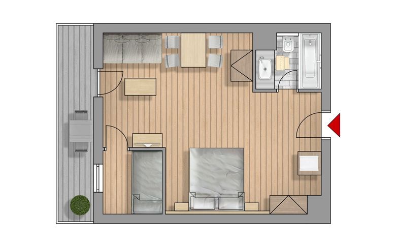 Floor plan apartment Midi