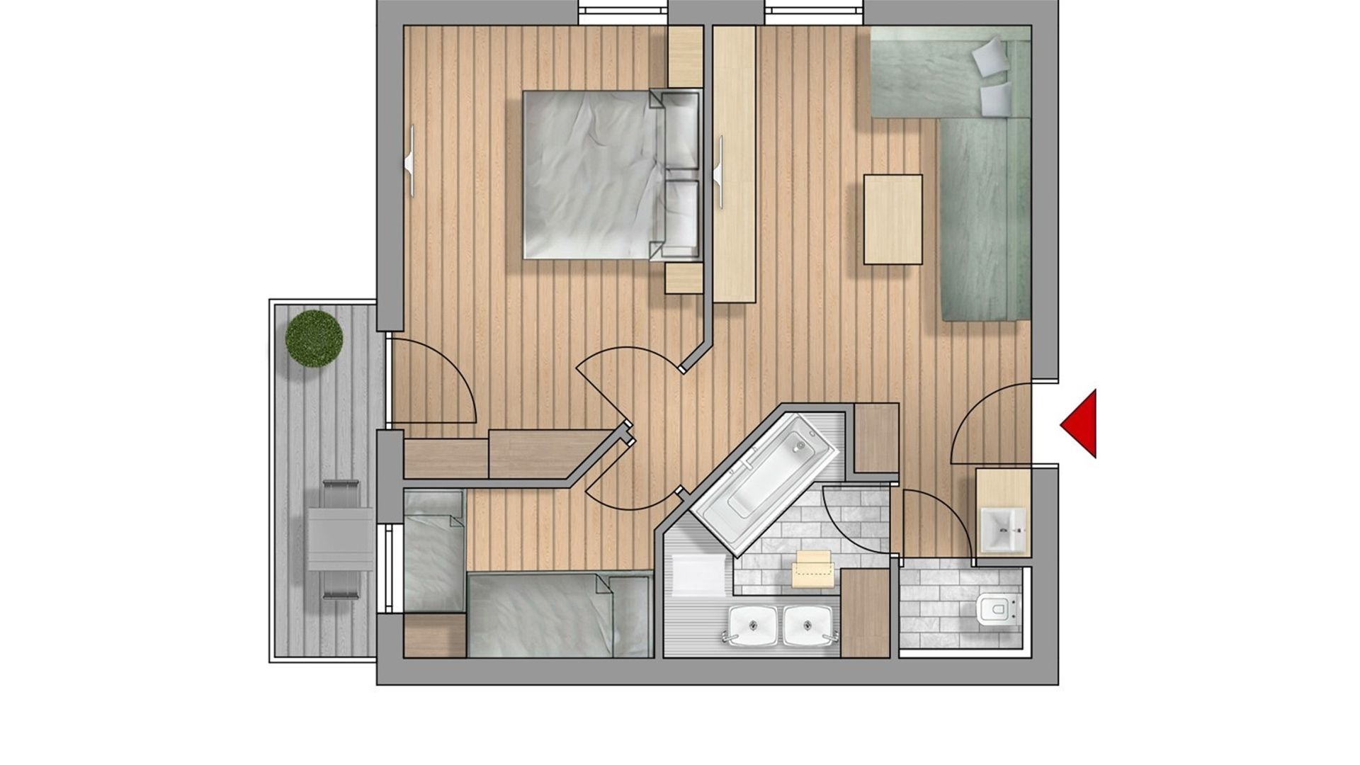 Floor plan Suite Maxi