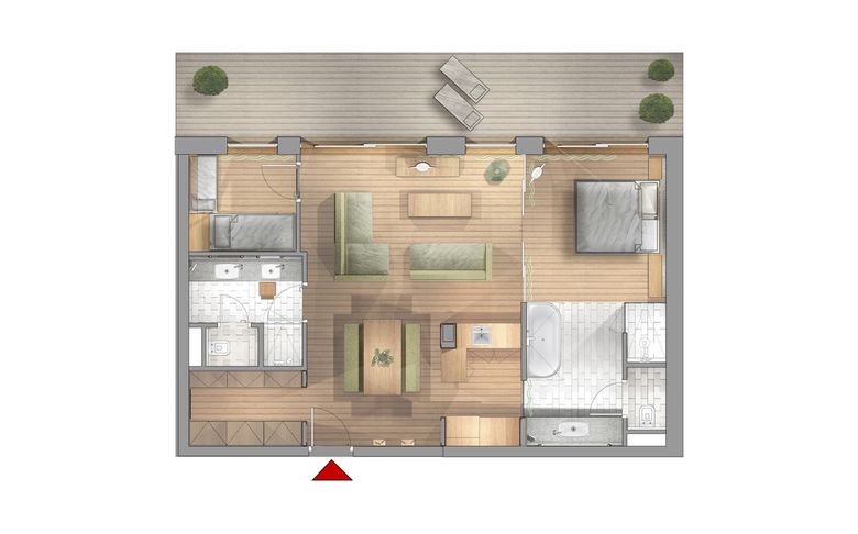 Floor plan luxury suite Hohen Bogen