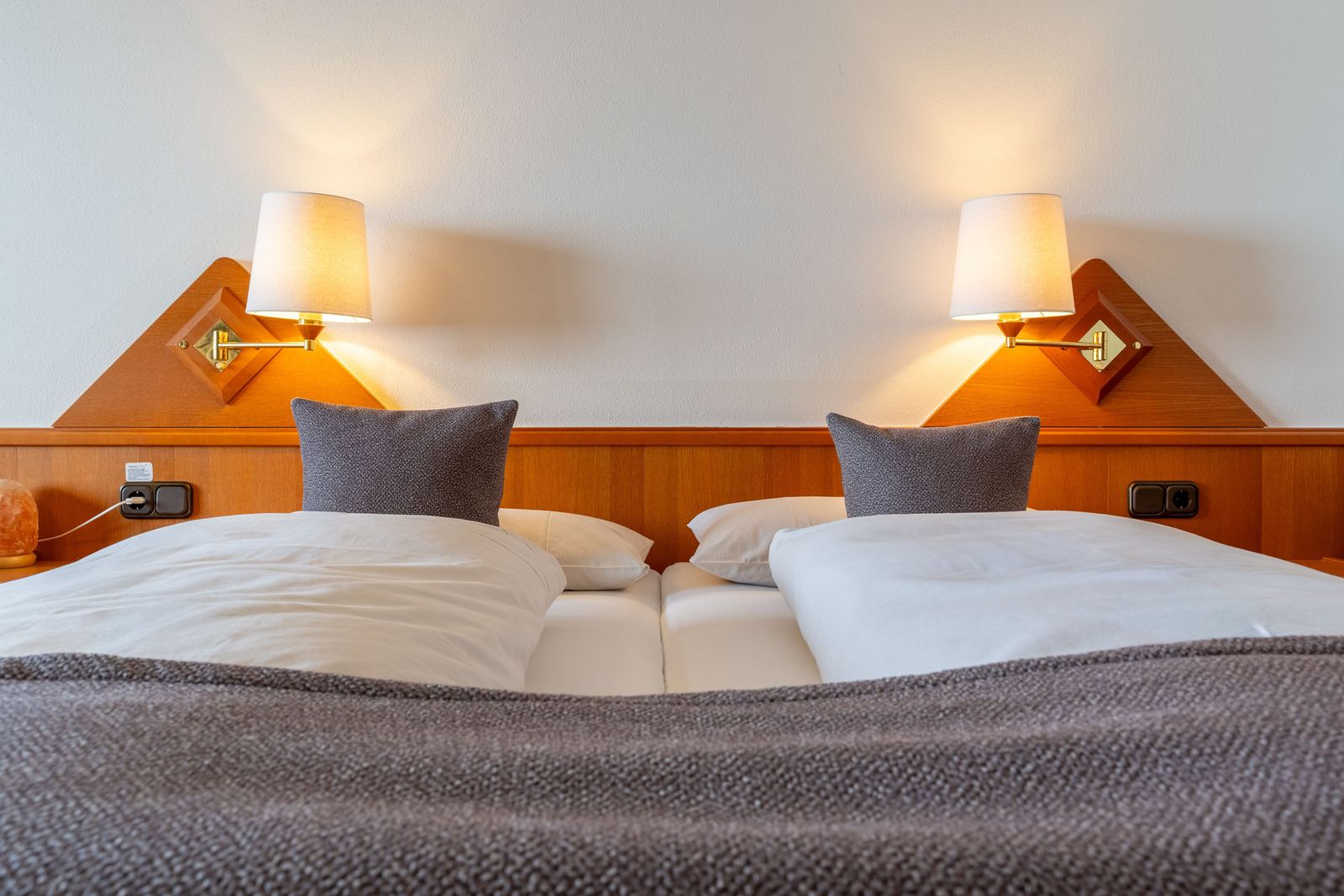 Double room south panorama with balcony and view of the mountains and Lake Hopfensee