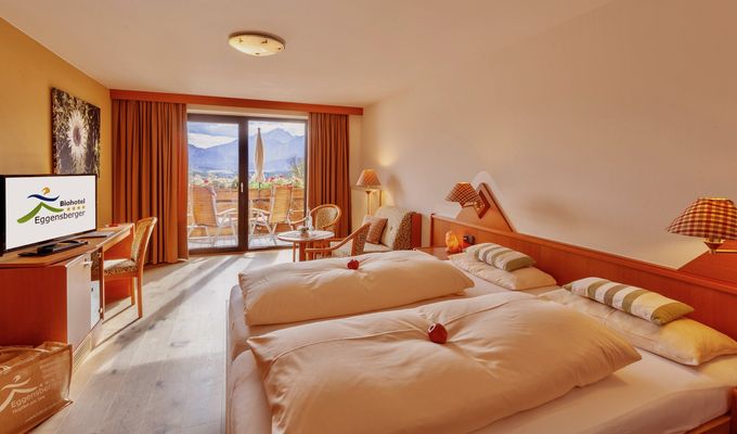 Hotel Zimmer:   COMFORT Doppelzimmer "Südpanorama" - Biohotel Eggensberger