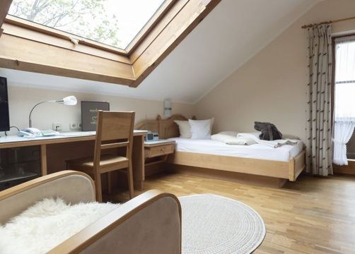 Komfort-Einzelzimmer Holunder mit Balkon / I (1/3) - moor&mehr Bio-Kurhotel