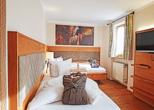 Zweibettzimmer Minze mit Südterrasse (1/4) - moor&mehr Bio-Kurhotel