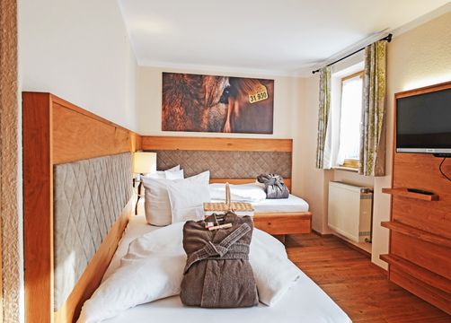 Zweibettzimmer Minze mit Südterrasse (1/4) - moor&mehr Bio-Kurhotel