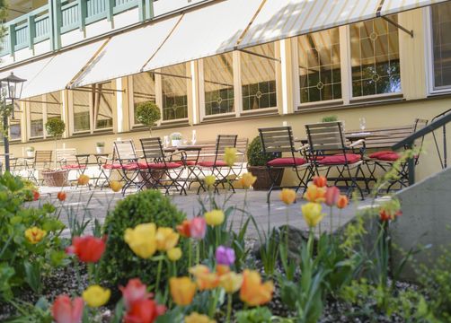 Biohotel Mohren: Terrasse - Biohotel Mohren , Deggenhausertal-Limpach, Bodensee Hinterland, Baden-Württemberg, Deutschland