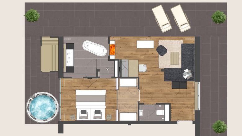 Wellness- & Aktivhotel Bodenmaiser Hof: Luxus.Loft.Suite.Gold inkl. Jacuzzi image #4