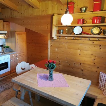 small kitchen with seating area on the upper floor, Landhaus Daringer, Mayrhofen, Tirol, Tyrol, Austria