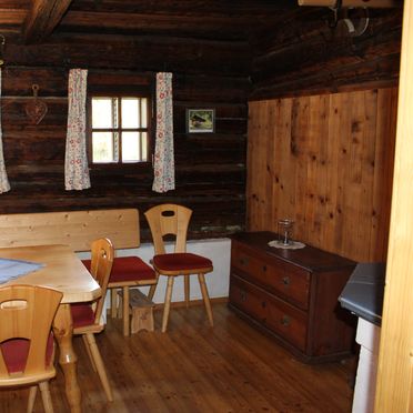 Living room with dining table, Zetzenberghütte, Werfen, Salzburg, Salzburg, Austria