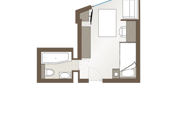Einzelzimmer mit französischem Balkon oder Wohnteil image 2 - Familotel Seefeld Tirol Das Kaltschmid