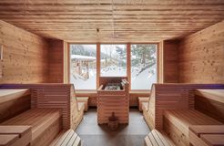 Biohotel Stillebach: Sauna mit Ausblick - Biohotel Stillebach, St. Leonhard im Pitztal, Tirol, Österreich