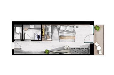 LUNARIS Wellnessresort : Double Room "Bergfeuer de luxe" map