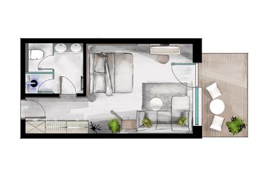 LUNARIS Wellnessresort : Suite «Design Suite» map