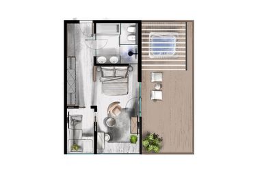 LUNARIS Wellnessresort : Suite "Chalet Suite de Luxe" map