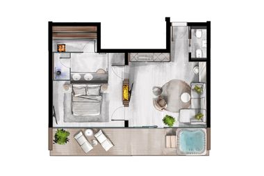 LUNARIS Wellnessresort : Suite »Penthousesuite« map