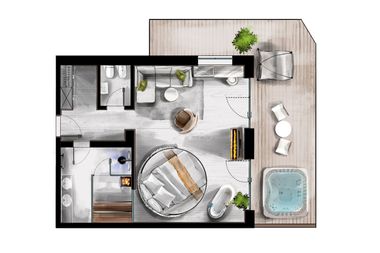 LUNARIS Wellnessresort : Suite »Studio Heartbeat « map