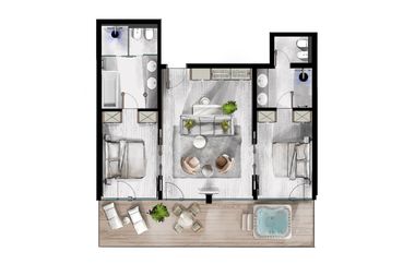 LUNARIS Wellnessresort : Family suite "Family Bio Suite" map