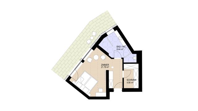 Typ "Bachzimmer 1" in der Q Lodge