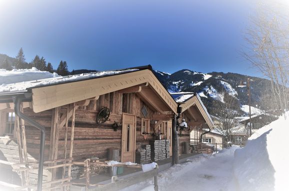 Winter, Almchalet Dorfblick, Mühlbach am Hochkönig, Salzburg, Salzburg, Österreich