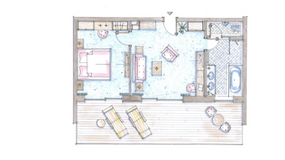 Enzian mit großem Südbalkon und Panoramablick (70 m²)