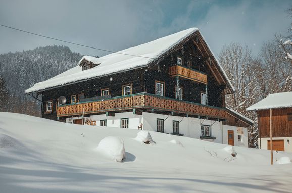 Winter, Bauernhaus Lammertal, St. Martin, Salzburg, Salzburg, Österreich