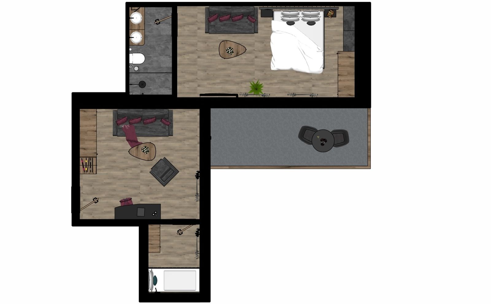 Beispiel Grundriss Appartement Maxi