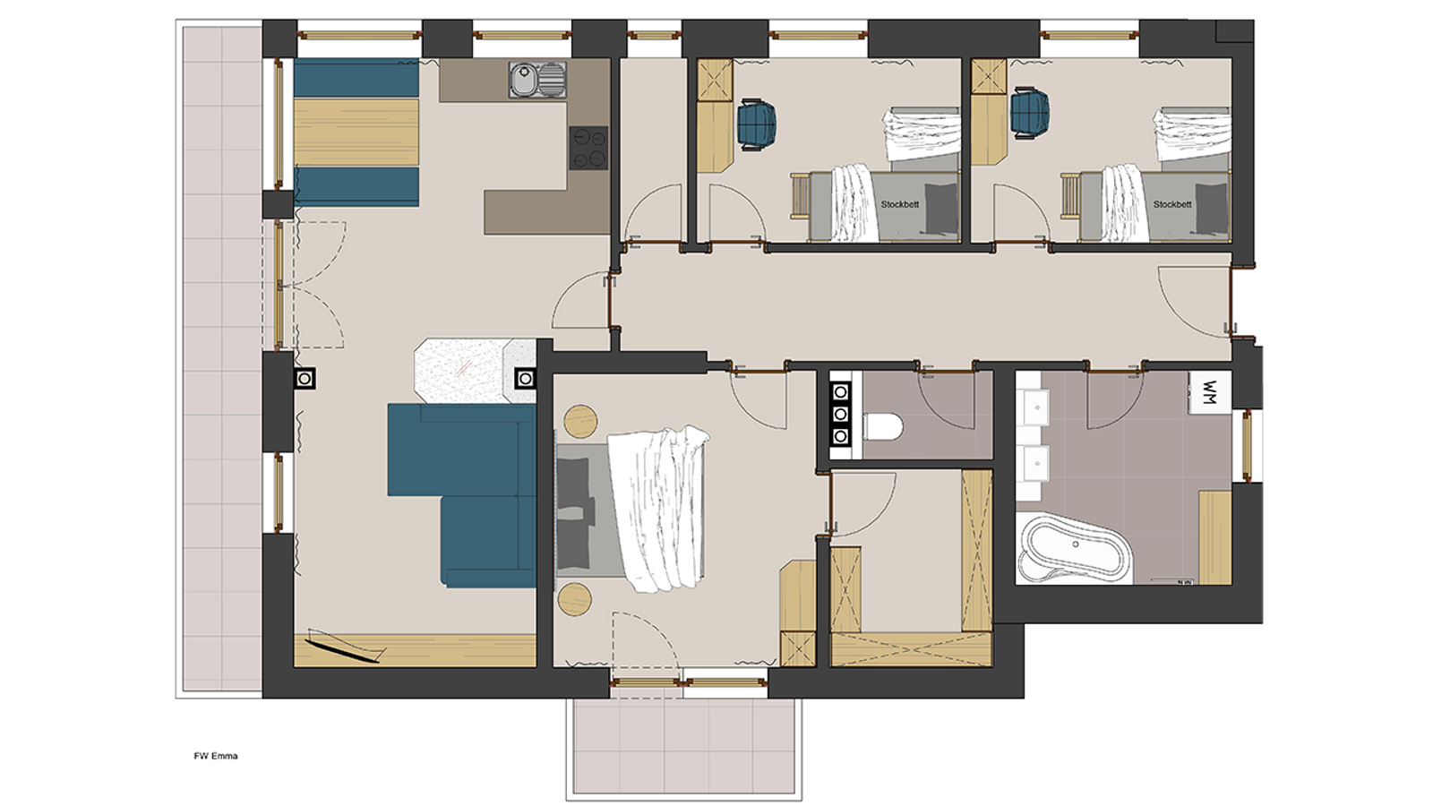 Ferienwohnung »Emma« image 9 - Familotel Stubaital Alpenhotel Kindl