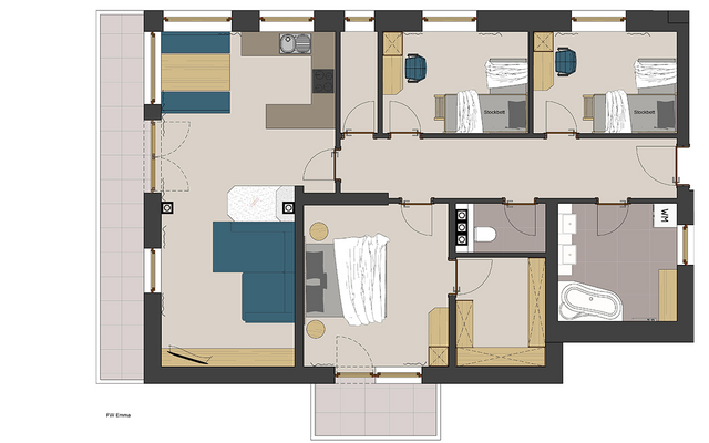 Holiday Apartment »Emma« image 5 - Familotel Stubaital Alpenhotel Kindl