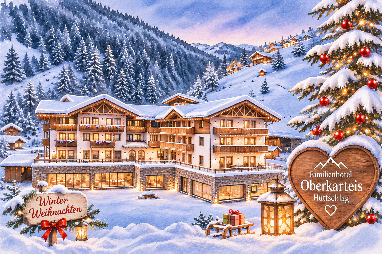 Weihnachtswunder in den Bergen image 1 - Familotel Salzburger Land Familienhotel Oberkarteis