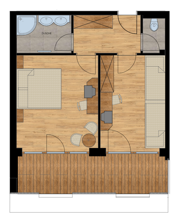 Familiennest Süd „de luxe“ Grundriss