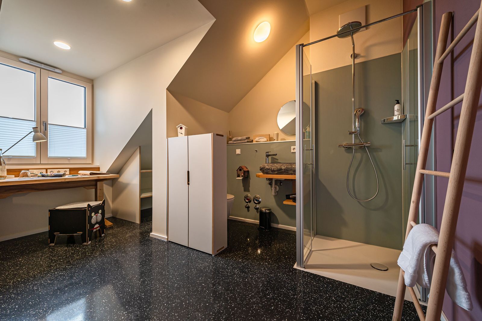 biohotel lindengut appartment kuckusnest badezimmer