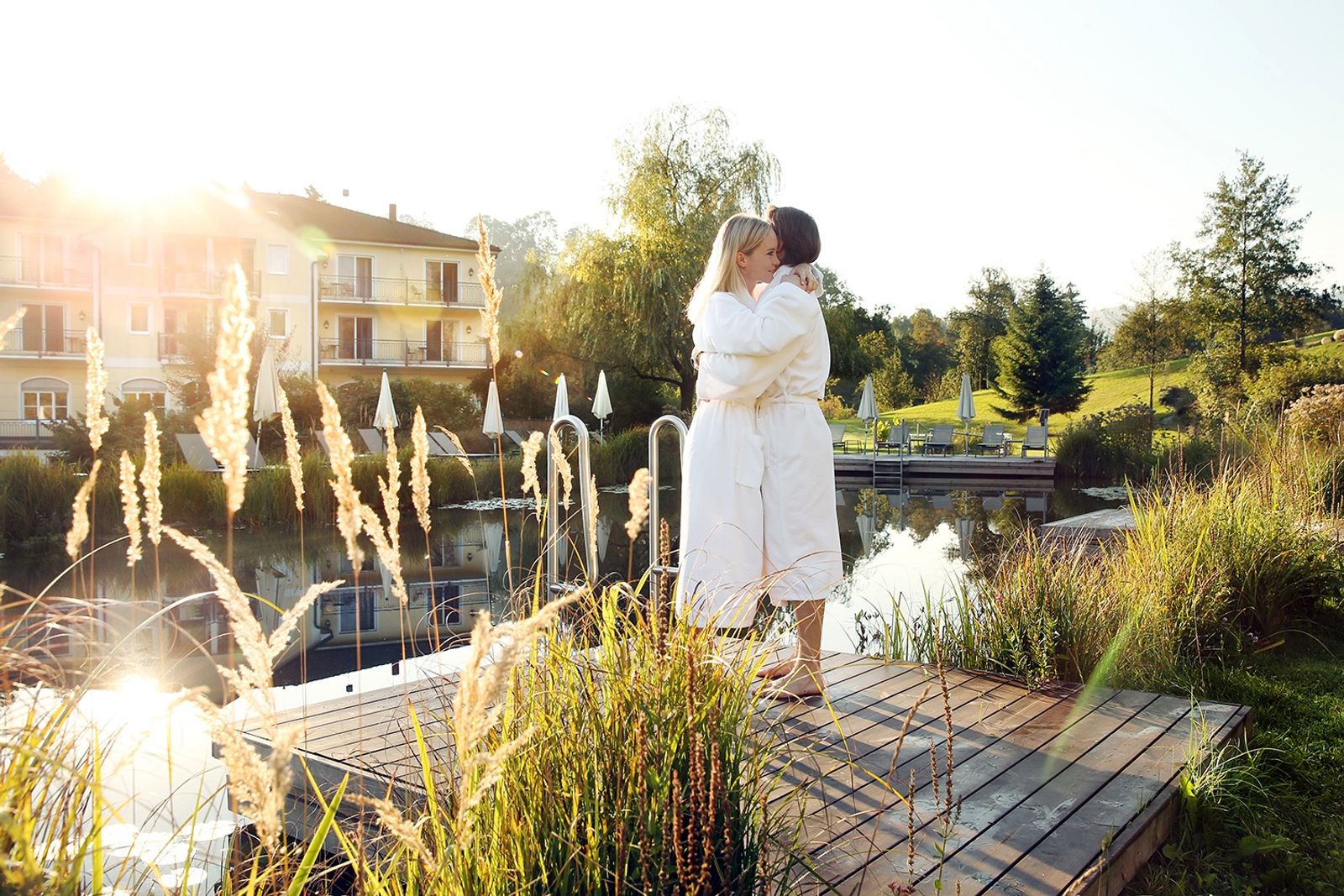 Pärchen am Naturbadeteich