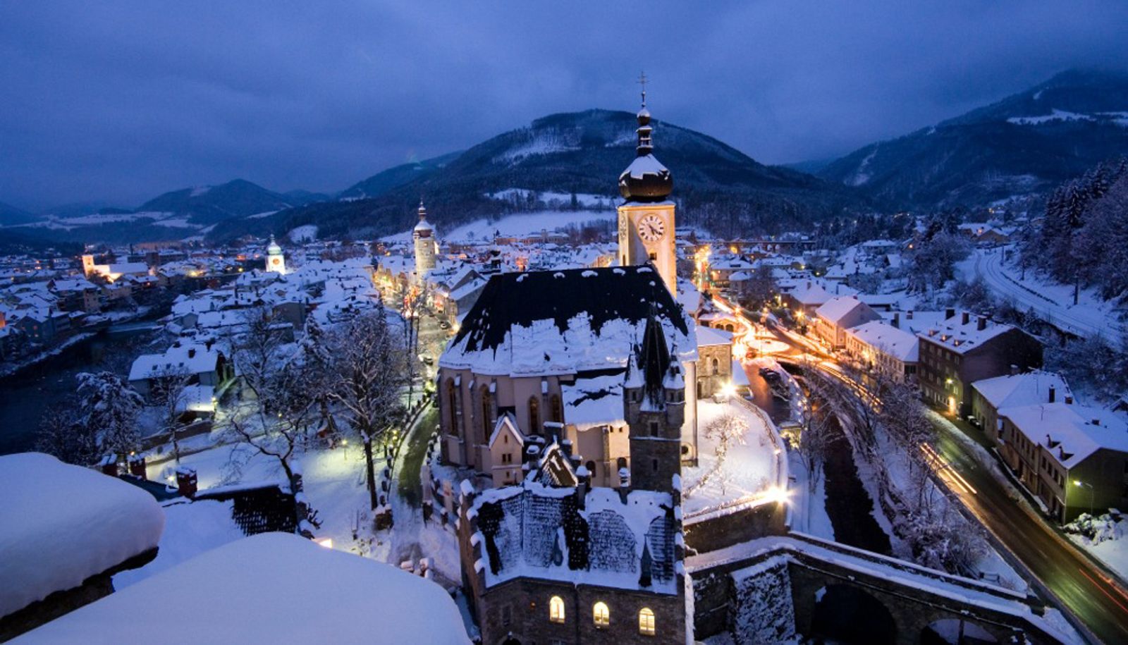 Verschneiter Winter in Waidhofen an der Ybbs