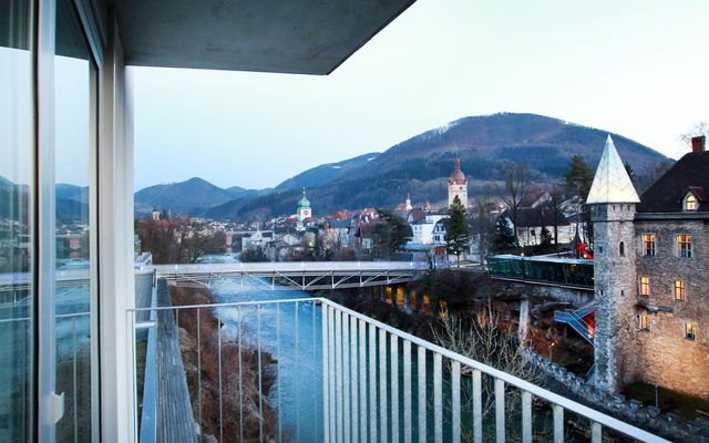 Ausblick von den Zimmern auf Waidhofen an der Ybbs