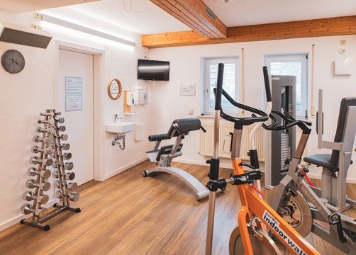 Biohotel Schratt: Fitnessraum - Berghüs Schratt, Oberstaufen-Steibis, Allgäu, Bayern, Deutschland