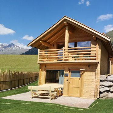 Sommer, Chalets Lagaun, Schnalstal, Südtirol, Trentino-Südtirol, Italien