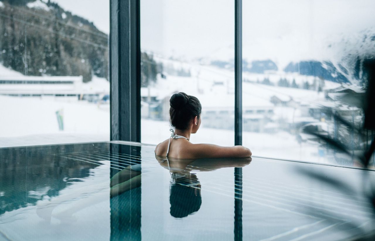 Pool im Winter