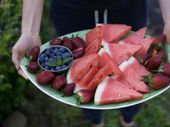 Obstteller bei Anreise aufs Zimmer