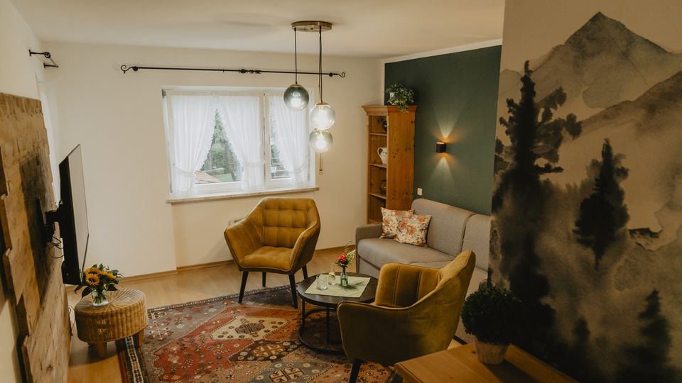 Wohnzimmer Ferienwohnung Landlust