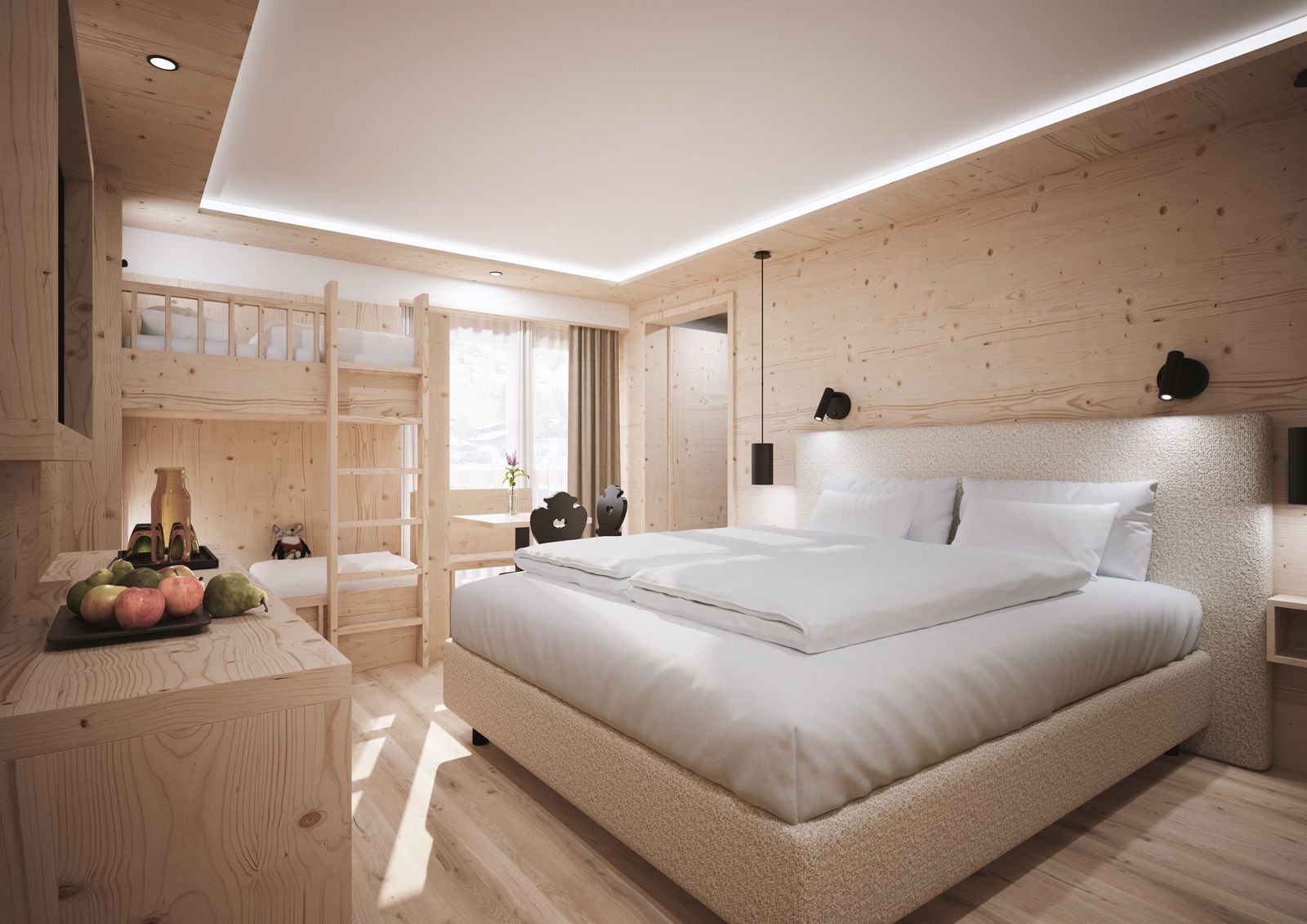 Familienzimmer 24 "Etagenbett 140cm" | 1-Raum image 1 - Gorfion Familienhotel Liechtenstein