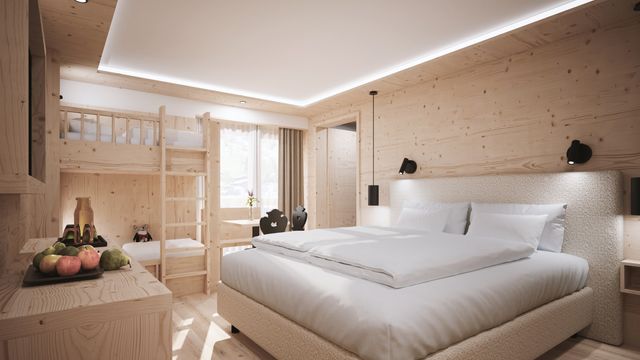 Familienzimmer 24 "Etagenbett 140cm" | 1-Raum