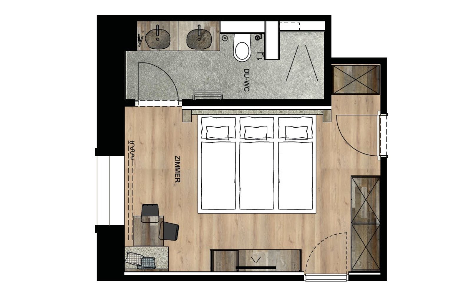 Familienzimmer 24 "Familienbett" | 1-Raum image 4 - Gorfion Familienhotel Liechtenstein