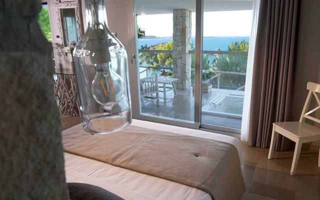 Zimmer des Familienhotels in Italien mit Meerblick