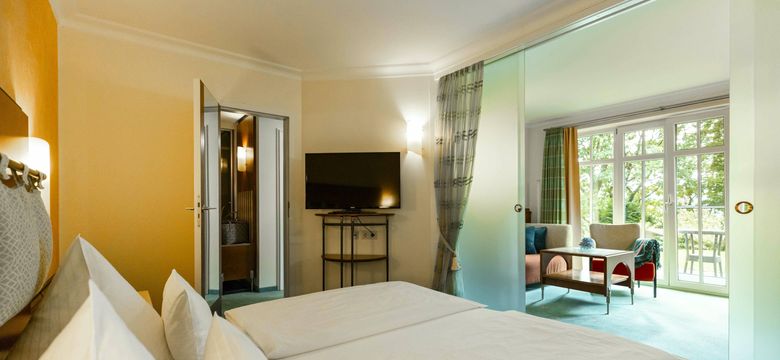 Abtrennbarer Schlafbereich in der Juniorsuite Venusmuschel in NeptunsReich
