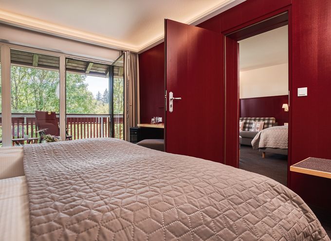 Hotel Zimmer: Familiennest "Heidekraut" - mit Balkon und Weiherblick - Landhaus Hotel Sommerau GmbH