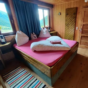 Schlafzimmer, Oberpranterhütte, Meransen, Trentino-Südtirol, Italien